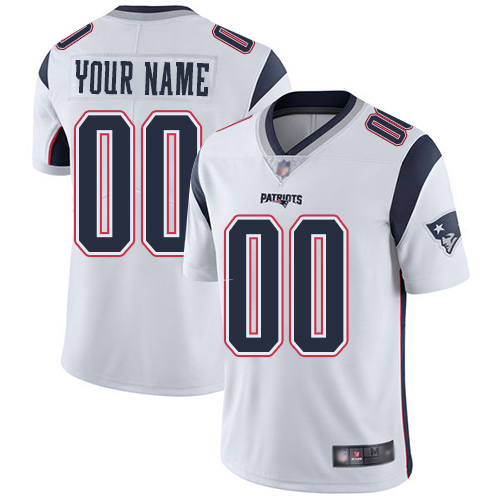 Limited White Men Road Jersey NFL Customized Football New England Patriots Vapor Untouchable